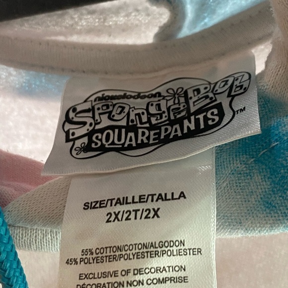 SpongeBob SquarePants Tie Dye XXL Sweatshirt Authentic Nickelodeon - Picture 3 of 4